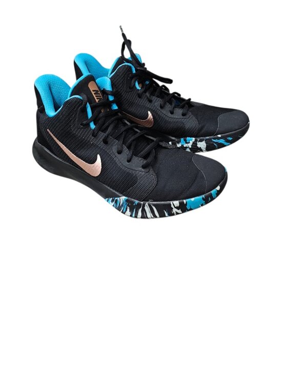 Nike Precision 3 Blue Camo Sole Athletic Basketball Performance Sneaker Shoe 7.5 main image 9